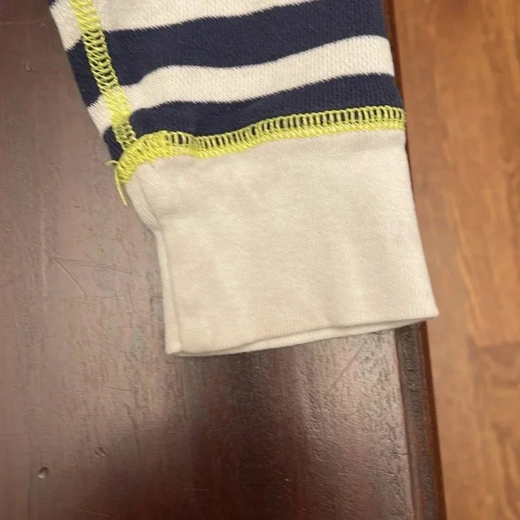 Ralph Lauren sweatshirt blue striped with green stitching size 16 - Picture 8 of 8